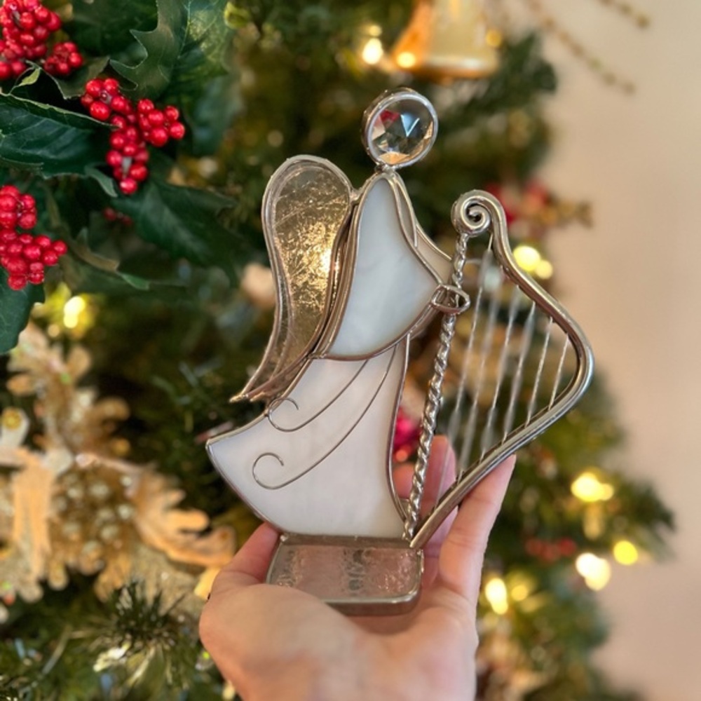 Vintage Stained Glass Angel